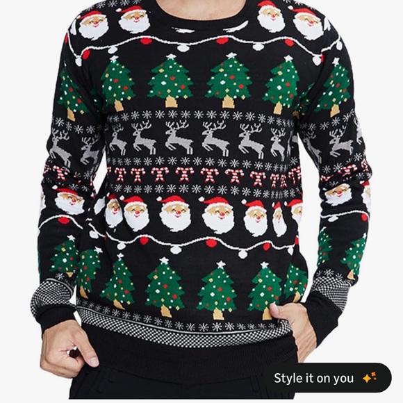 Christmas Sweater with Multi-Colored Led Flashing Lights